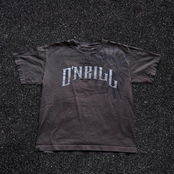 O'Neill Tops - O'Neill Graphic T-Shirt Faded Brown Sunburst Logo Tee Size Small